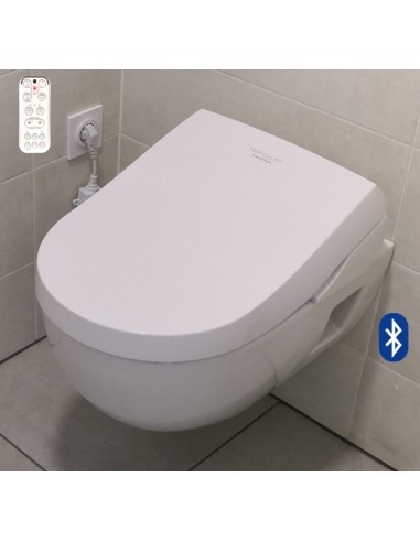 Abattant wc japonais luxe silver connect - Conforama